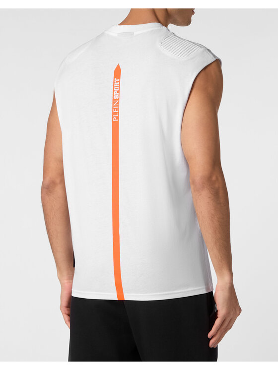 Plein Sport Plein Sport Tank top 14171 Biały Regular Fit