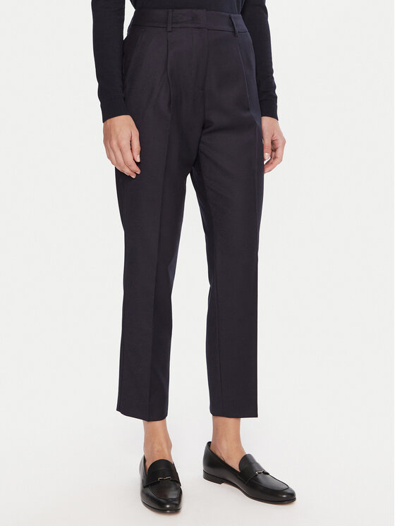 Weekend Max Mara Weekend Max Mara Szövet nadrág Caldaia 2525136152 Sötétkék Regular Fit