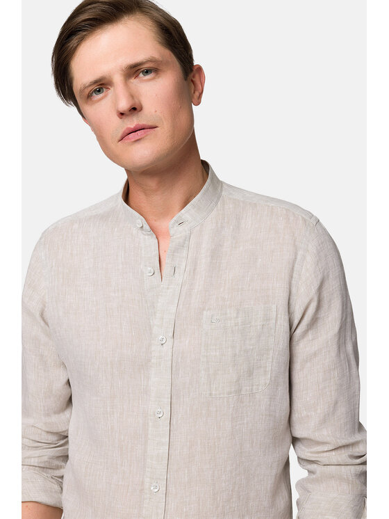 Lancerto Lancerto Koszula Sunny KO073123000018 Beżowy Slim Fit