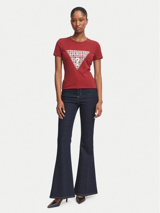 Guess Guess T-Shirt W6BI61 K7948 Μπορντό Regular Fit