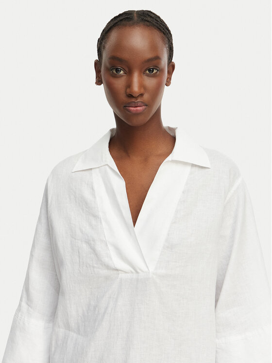 Gant Gant Sommerkleid 4503508 Weiß Relaxed Fit