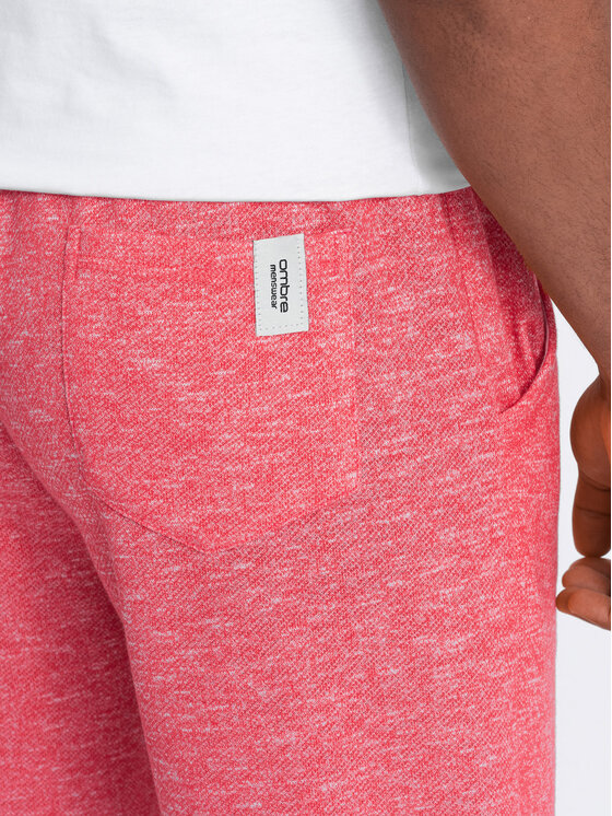 Ombre Ombre Szorty materiałowe OM-SRSK-0116 Czerwony Loose Fit