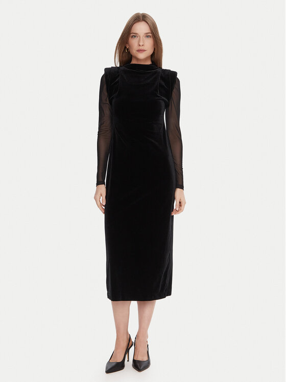LOLA CASADEMUNT LOLA CASADEMUNT Kokteilikleit LF2516007 Must Regular Fit