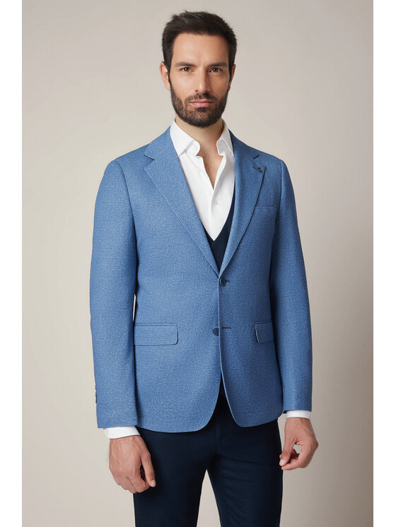 Lancerto Lancerto Marynarka Varallo MA131225000012 Niebieski Slim Fit