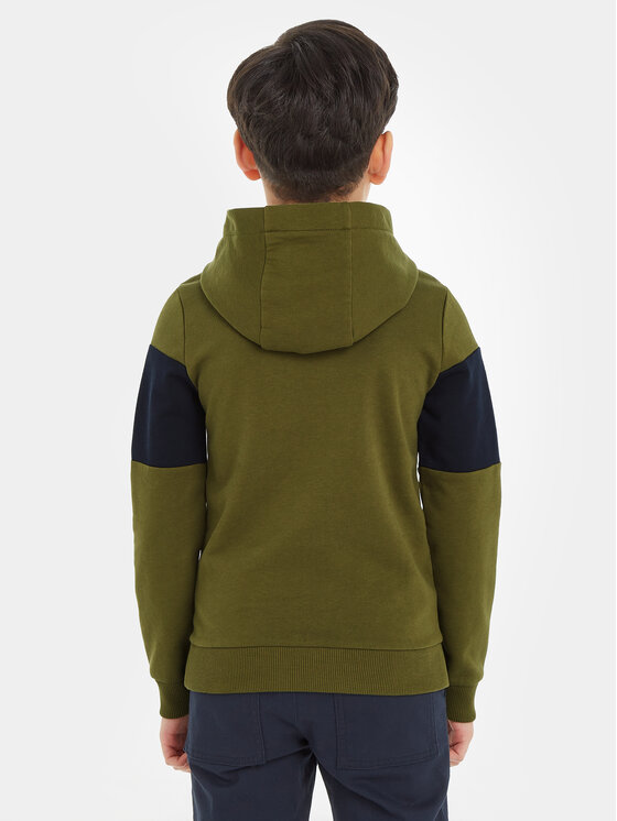 Tommy Hilfiger Tommy Hilfiger Bluza Essential Colorblock KB0KB08385 S Zielony Regular Fit