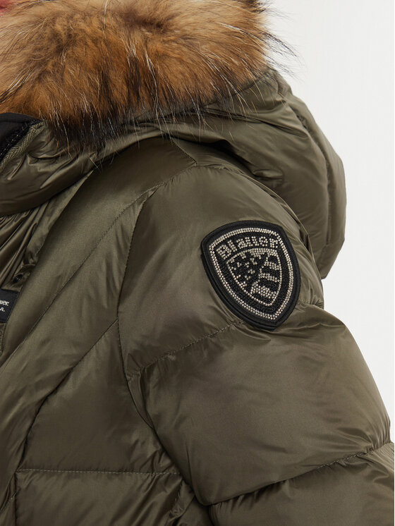 Blauer Blauer Vatovaná bunda 24WBLDK03052 Kaki Regular Fit