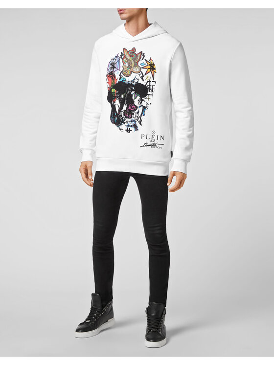 PHILIPP PLEIN PHILIPP PLEIN Bluza 663 Biały Regular Fit