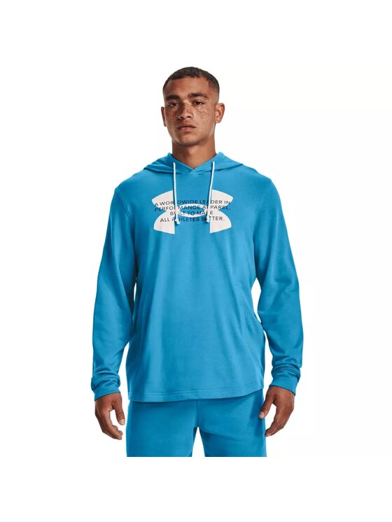 Under Armour Under Armour Bluza UA Rival Terry Logo Hoodie Niebieski Loose Fit