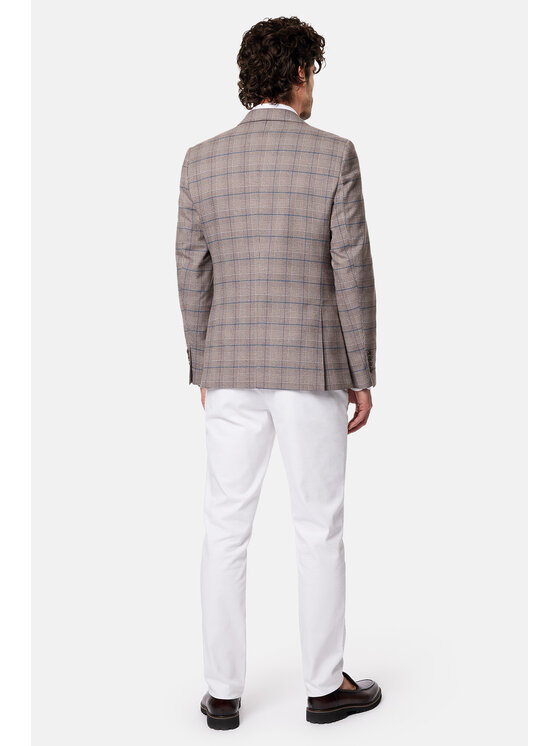 Lancerto Lancerto Marynarka Colima MA131124000004 Beżowy Slim Fit