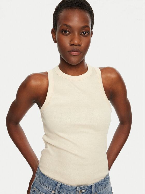 IVY OAK IVY OAK Top Klara IO1100X2350 Beżowy Slim Fit
