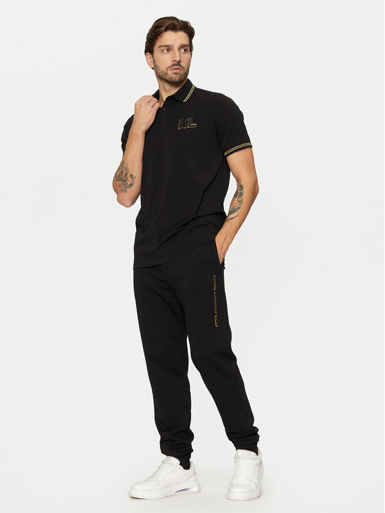 KARL LAGERFELD KARL LAGERFELD Pólóing 745462 551235 Fekete Regular Fit