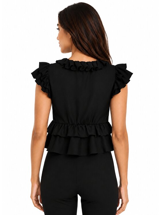 Agatha Studio Agatha Studio Bluzka A26LS-AH-K04 Czarny Classic Fit