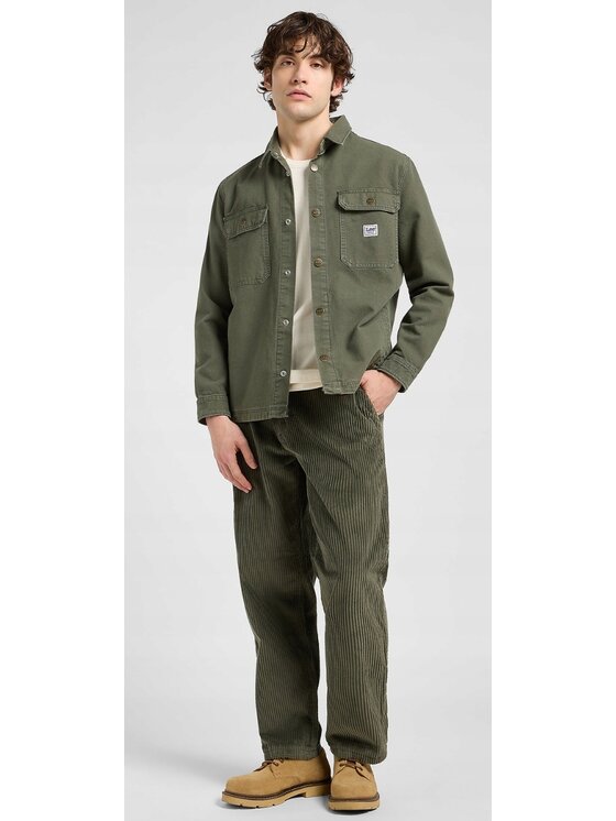 Lee Lee Chinosy Loose Workwear Chino Zielony Chino Fit