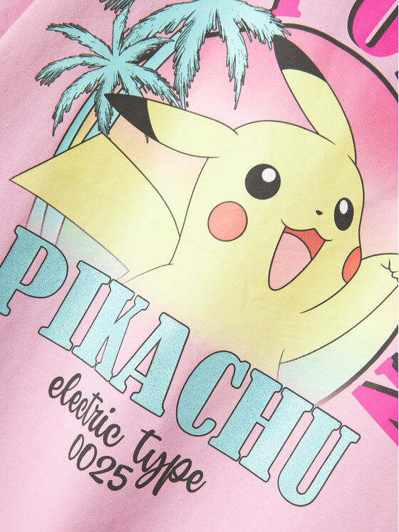 NAME IT NAME IT Marškinėliai Fami Pokemon 13240888 Rožinė Standard Fit