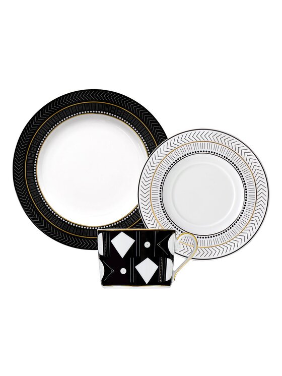 Ćmielów Ćmielów Zestaw do kawy Jenny Art Deco Czarny