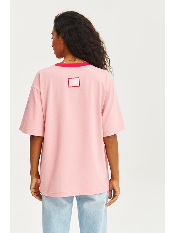 NAOKO NAOKO T-Shirt Bubbles and Bliss Różowy Regular Fit