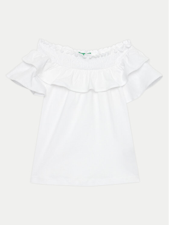United Colors Of Benetton United Colors Of Benetton Majica 3F4JC10HV Bijela Relaxed Fit