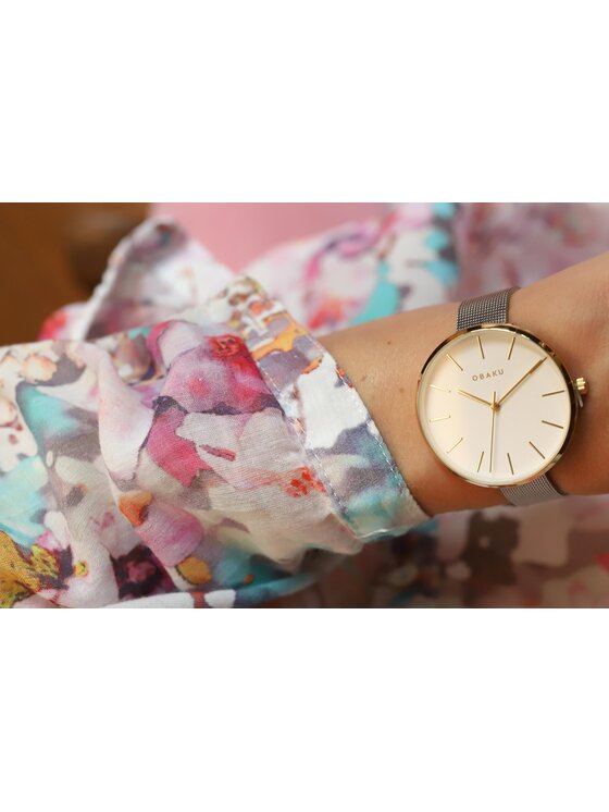 Obaku Obaku Zegarek V211LXGIMC1 Srebrny