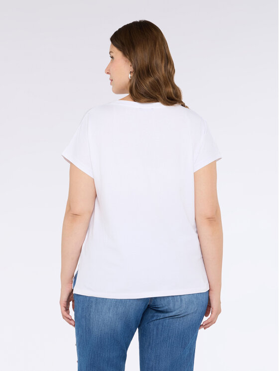 Fiorella Rubino Fiorella Rubino T-shirt G211L108595N011 Bianco Regular Fit