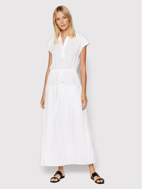 Trussardi Trussardi Kasdieninė suknelė Poly 56D00587 Balta Regular Fit