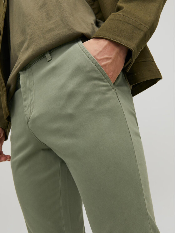Jack & Jones Jack & Jones Chino kalhoty Marco 12150148 Zelená Slim Fit