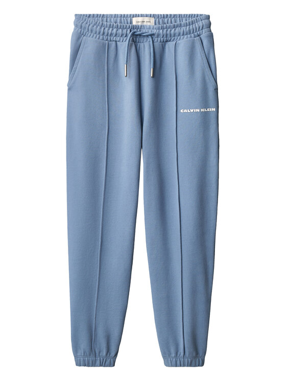 Calvin Klein Jeans Calvin Klein Jeans Teplákové nohavice Pintuck IB0IB02605 Modrá Relaxed Fit