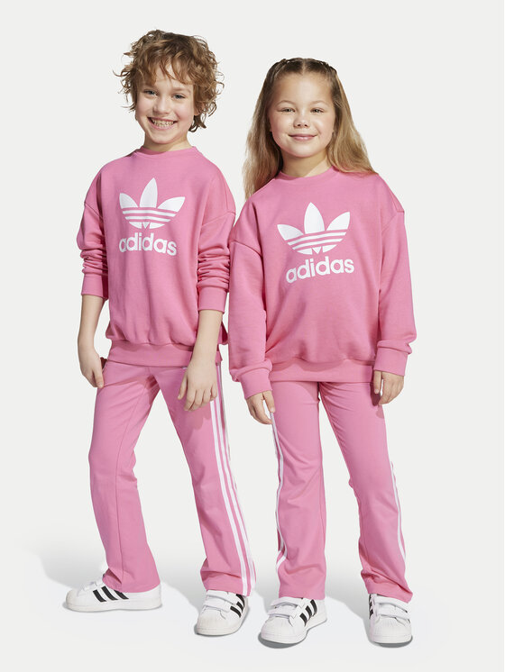 adidas adidas Pulóver és leggins szett JY3741 Rózsaszín Flared Fit