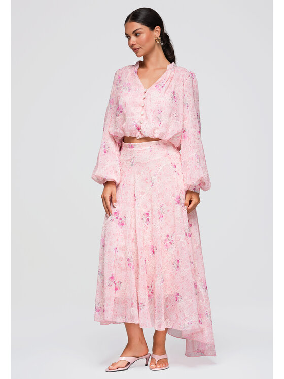 Ombre Ombre Spódnica maxi OW-GL-E0008 Różowy Regular Fit