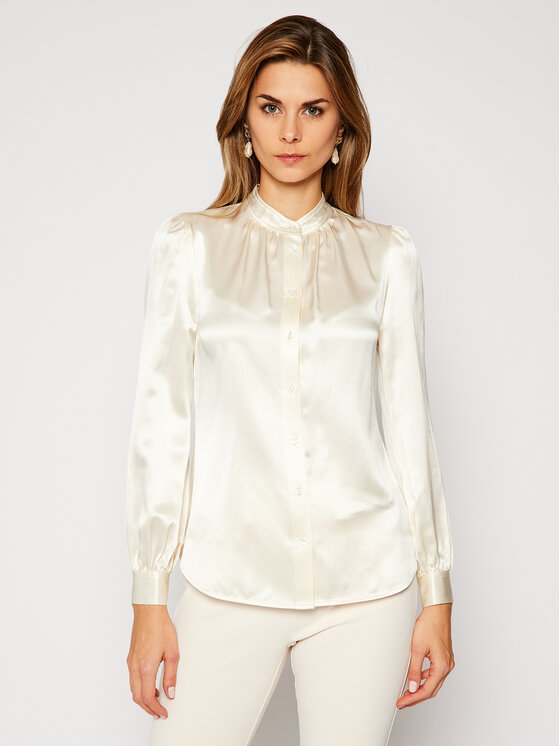 Tory Burch Tory Burch Krekls Satin Bow Blouse 81007 Bēšs Regular Fit