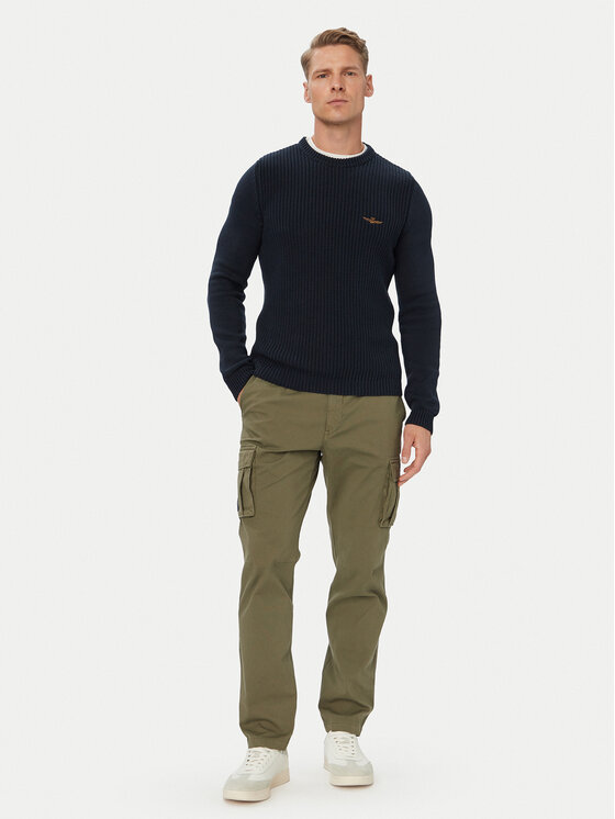 Aeronautica Militare Aeronautica Militare Sweater 262MA1571UL00409 Sötétkék Regular Fit