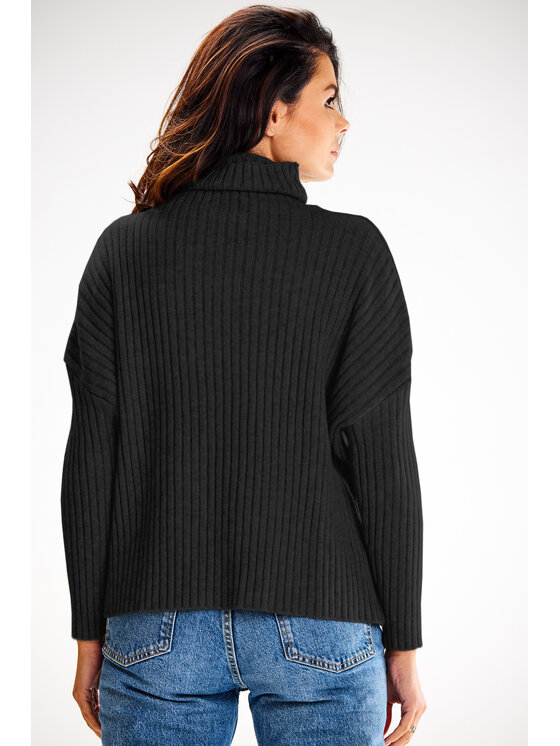 Awama Awama Maglione A615 Nero Basic Fit