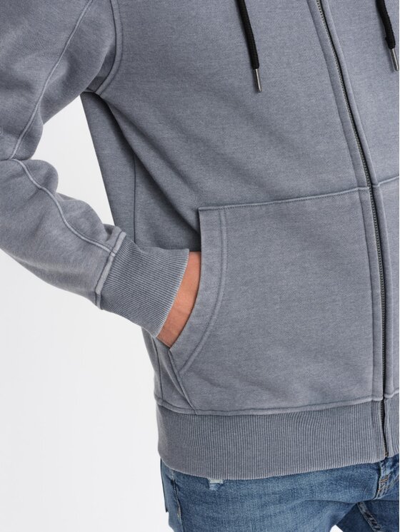 Ombre Ombre Mikina OM-SSDS-0110 Modrá Regular Fit