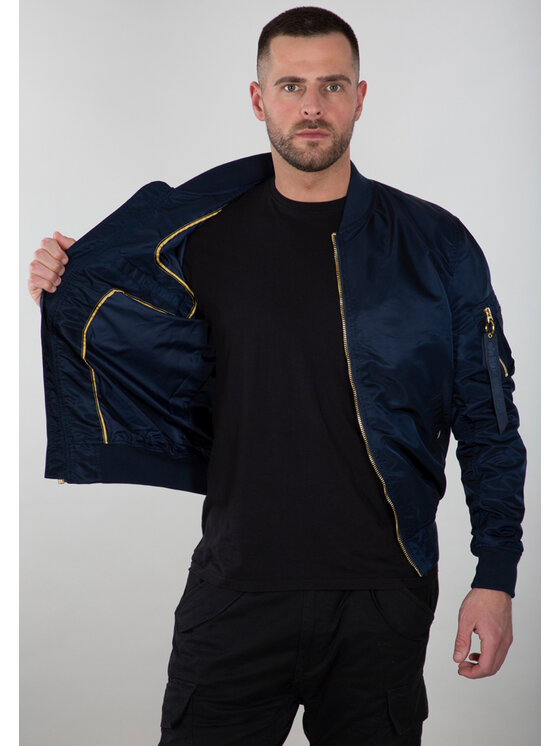 Alpha Industries Alpha Industries Kurtka bomber MA-1 VF Light Bomber Jacket Niebieski Slim Fit