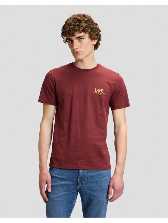 Lee Lee T-Shirt MEDIUMTEE Brązowy Regular Fit