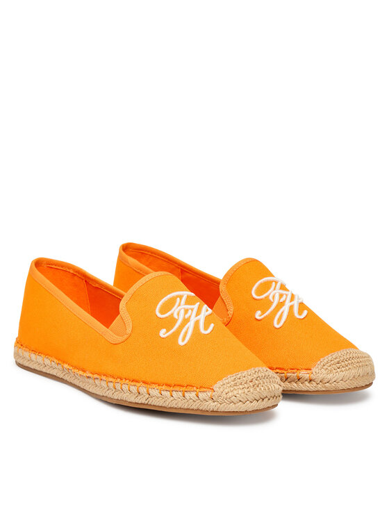 Tommy Hilfiger Tommy Hilfiger Espadryle Th Script Summer Espadrille FW0FW09240 Pomarańczowy