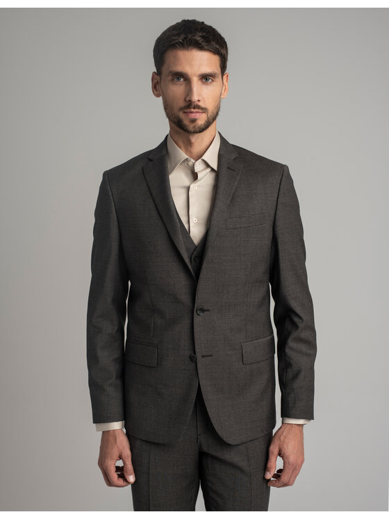 Borgio Borgio Marynarka Pertosa Brązowy Slim Fit