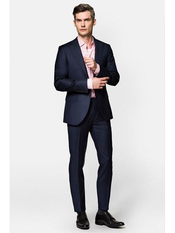 Lancerto Lancerto Garnitur Montpelier GA073122000013 Granatowy Regular Fit