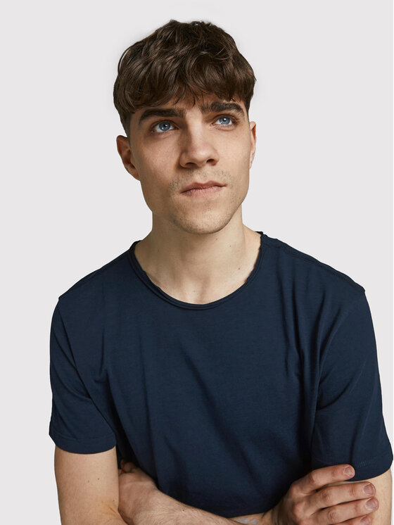 Jack&Jones Jack&Jones T-krekls Basher 12182498 Tumši zils Regular Fit