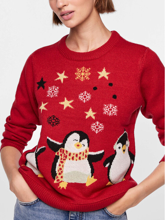 Pieces Pieces Светр 17121018 Червоний Regular Fit