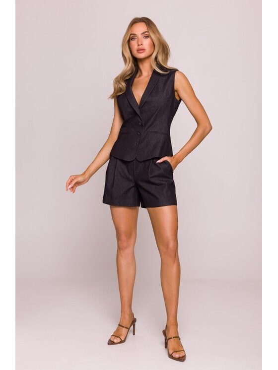 Made of Emotion Made of Emotion Kamizelka M859 Czarny Modern Fit