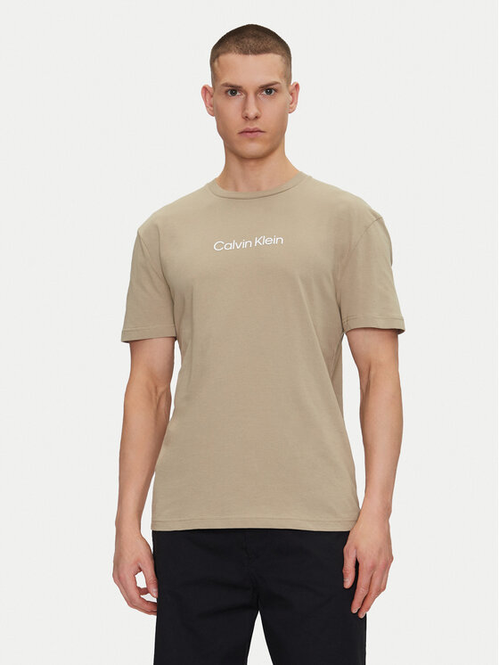 Calvin Klein Calvin Klein Póló Hero K10K111346 Bézs Regular Fit