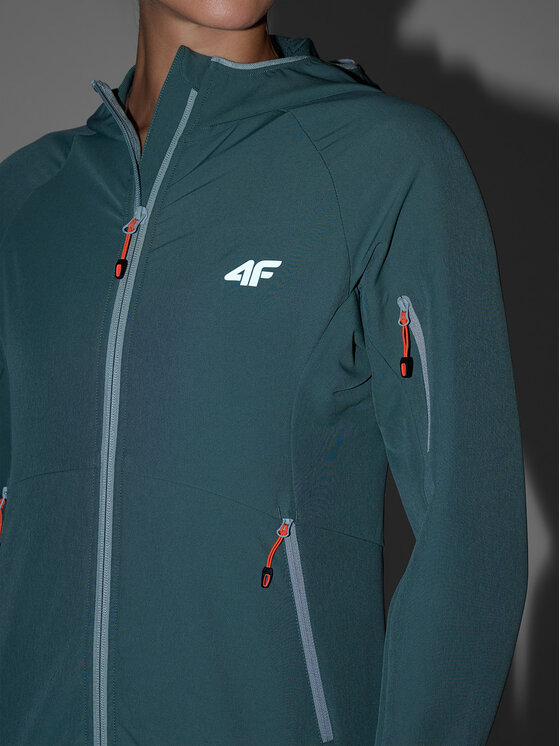 4F 4F Kurtka przejściowa 4FWAW26TSOFF617-43S Khaki Active Fit