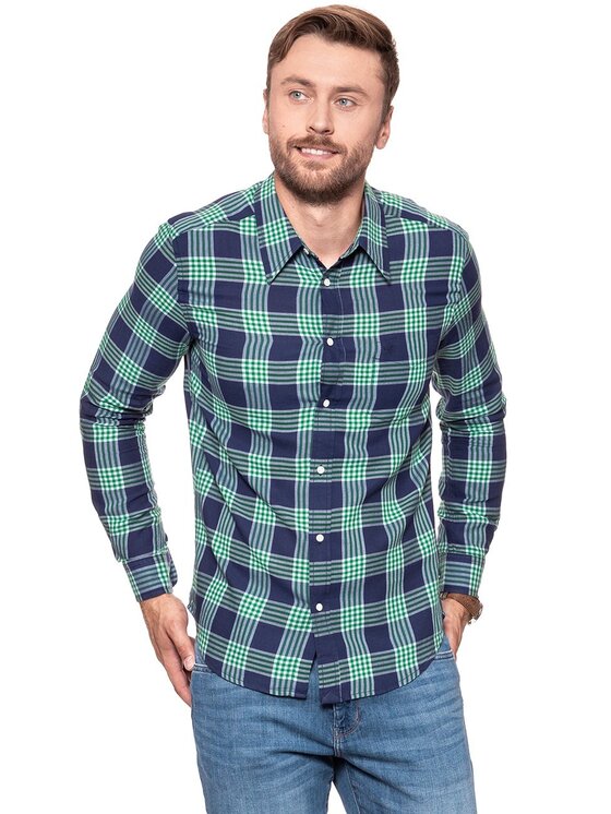 Wrangler Wrangler Camicia 1PKT SHIRT Blu Slim Fit