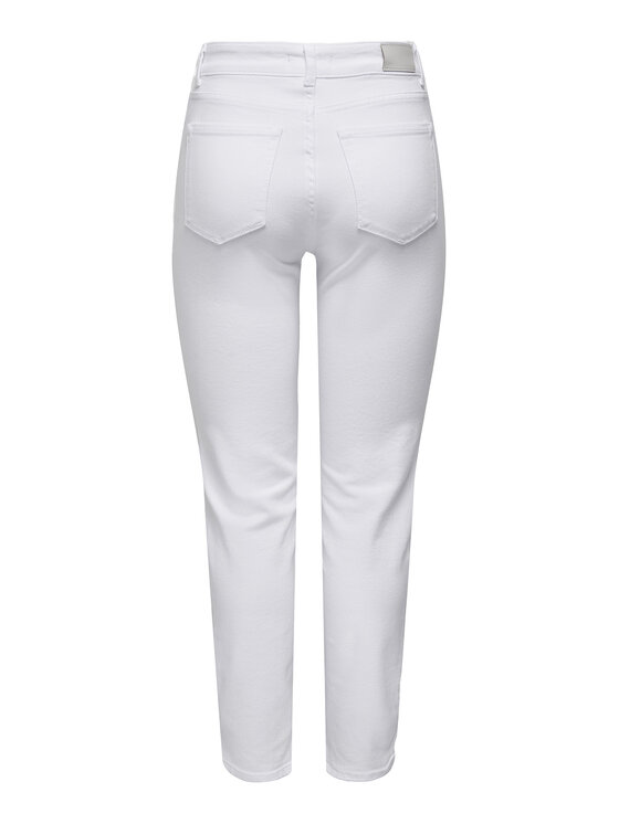 ONLY ONLY Jeansy Emily 15292435 Biały Straight Fit