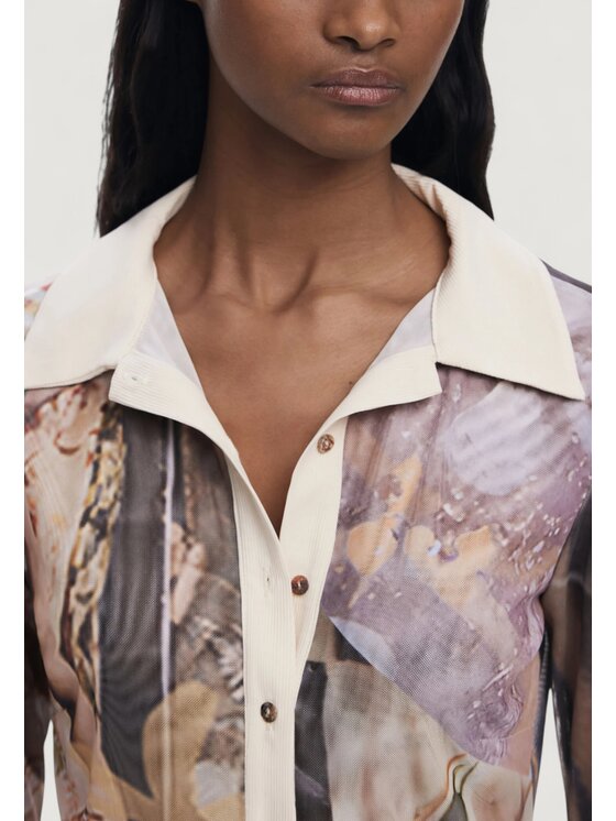Desigual Desigual Πουκάμισο TS_EYRE Μπεζ Casual Fit