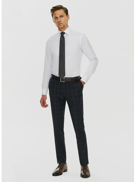 Pako Lorente Pako Lorente Spodnie garniturowe P24SF-6G-008 Granatowy Slim Fit