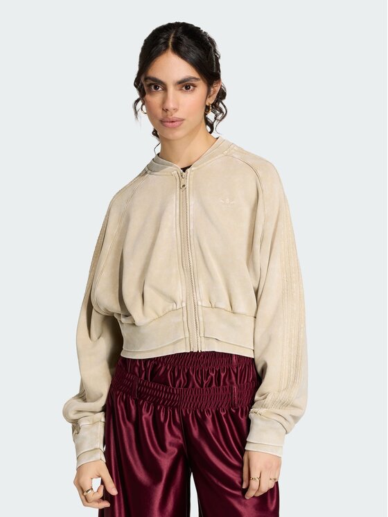 adidas adidas Pluus Sst Double Layered Cropped Track Top KT2228 Beež Regular Fit