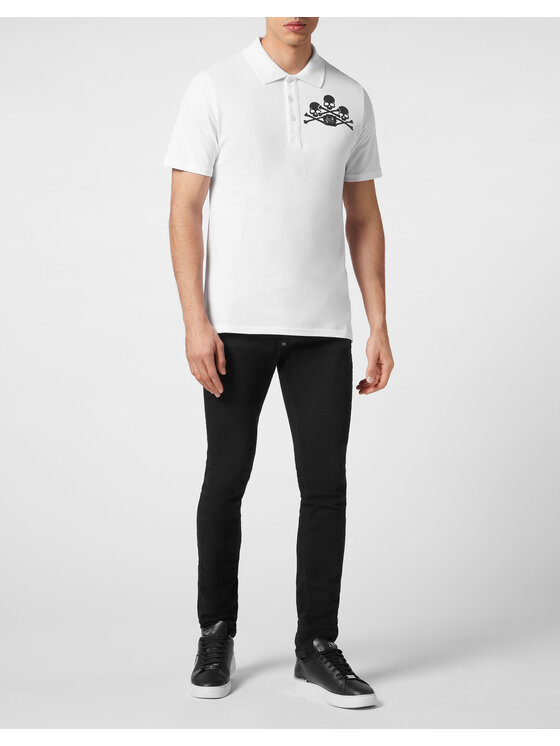 PHILIPP PLEIN PHILIPP PLEIN Polokošile 245 Bílá Slim Fit