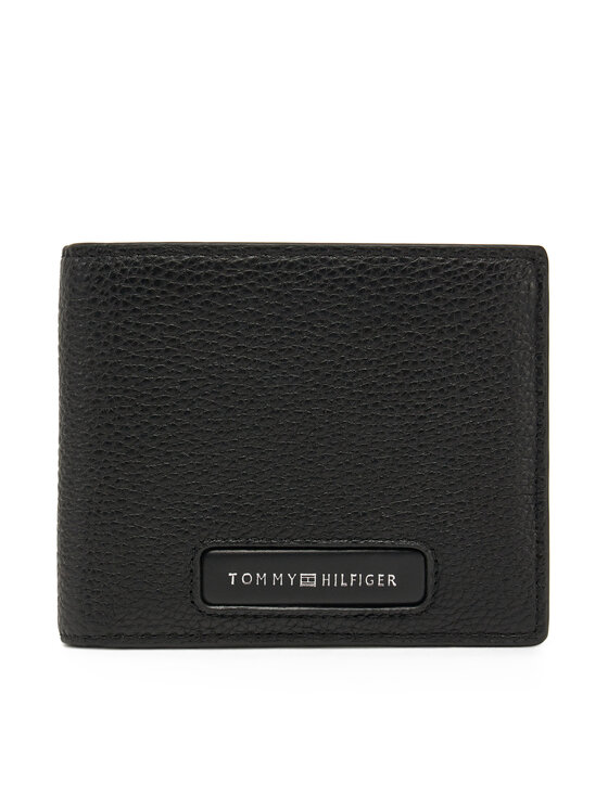 Tommy Hilfiger Tommy Hilfiger Liels vīriešu maks Th Monogram Cc And Coin AM0AM13252 Melns
