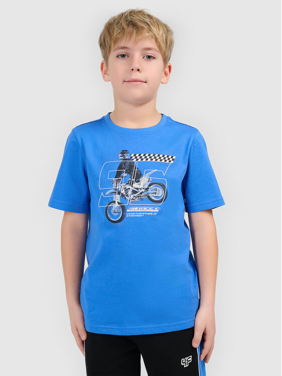 4F 4F T-Shirt ESPORTS RACING Niebieski Regular Fit